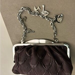 Clutch Luxurious Brown Textured Clutch with Silver Accents-gorgeous